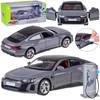 Žaislinis elektromobilis Audi RS e-tron GT Coupe su garso ir šviesos efektais, pilkas