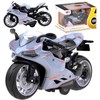 Žaislinis motociklas - Diecast modelis, pilkas