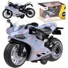 Žaislinis motociklas - Diecast modelis, pilkas
