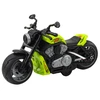 Žaislinis motociklas su šviesos ir garso efektais, žalias