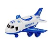 Žaislinis orlaivis su automobiliais, mėlynas