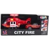 Žaislų rinkinys "City Fire": gaisrinės sraigtasparnis ir automobilis