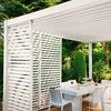 Žaliuzės pavėsinei Pergola Premium Baltas, 93 cm