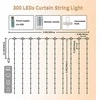 300 LED girlianda užuolaida 3x3 su pulteliu ir tvirtinimo kabliukais - multicolor