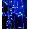 Blue Kalėdinė girlianda - varvekliai 12 m, ŠALTAI BALTA. 300 LED su Mėlynas FLASH funkcija