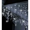 Blue Kalėdinė girlianda - varvekliai 12 m, ŠALTAI BALTA. 300 LED su Mėlynas FLASH funkcija