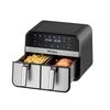 Karšto oro gruzdintuvė (Air Fryer) 9 l 2500 W, dviejų skyrių + LCD