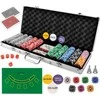 Pokerio žetonų rinkinys lagaminėlyje, 500 žetonų. PREMIUM