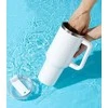 Termo gertuvė puodelis 1200ml su daugkartiniu šiaudeliu, baltas
