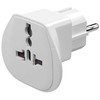 Goobay 230V Adapteris kelioninis, CEE7 (šakė) - lizdas, balta, svetimam lizdui