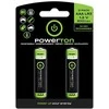Baterija, AAA (HR03), 900 mAh, „Powerton“, 2 vnt. pakuotė, galioja iki gyvos galvos