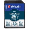 Atminties kortelė Verbatim Karta pamięci Secure Digital Card Pro U3, 32GB, SDHC, 47021, UHS-I U3 (Class 10), V30