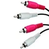 Audio Kabelis 2x CINCH M - 2x CINCH M, 1.5m, juoda, Logo