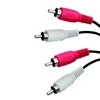 Audio Kabelis 2x CINCH M - 2x CINCH M, 1.5m, juoda, Logo blister