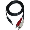 Neutralle Garso kabelis Jack (3,5mm) M - 2x CINCH M, 3m, juodas, su logotipu, EOL