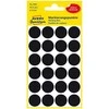 Lipdukai Avery Zweckform, apvalūs, Ø18mm, 96vnt pakuotėje, juodos spalvos