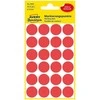 Lipdukai Avery Zweckform, apvalūs, Ø18mm, 96vnt pakuotėje, raudonos spalvos