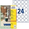 Avery Lipnios etiketės Zweckform L3415, 40mm , A4, apvalios, 100 lapų, baltos spalvos