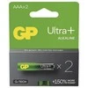 GP Ultra+ vienkartinės šarminės AAA baterijos, 2 vnt. pakuotė