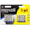 „Maxell“ vienkartinės šarminės AAA baterijos, 10 vnt. pakuotė