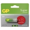 GP Super vienkartinės šarminės AA baterijos, 8 vnt. pakuotė