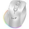 Bevielė pelė, Genius Ergo 9000S Pro, balta, optinė, 2400DPI