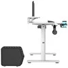 ULTRADESK HIGHLANDER Baltas Biurko su elektryczną regulacją aukščio su laikikliu ausinės i kable 120X60 cm, balta