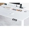 ULTRADESK HIGHLANDER Baltas Biurko su elektryczną regulacją aukščio su laikikliu ausinės i kable 120X60 cm, balta