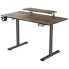 ULTRADESK HIGHLANDER BROWN Biurko su elektryczną regulacją aukščio su laikikliu ausinės i kable 120X60 cm, ruda