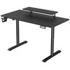 ULTRADESK HIGHLANDER Juodas Biurko su elektryczną regulacją aukščio su laikikliu ausinės i kable 120X60 cm, juoda