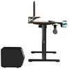 ULTRADESK HIGHLANDER BROWN Biurko su elektryczną regulacją aukščio su laikikliu ausinės i kable 120X60 cm, ruda