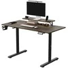 ULTRADESK HIGHLANDER BROWN Biurko su elektryczną regulacją aukščio su laikikliu ausinės i kable 120X60 cm, ruda