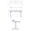 ULTRADESK HIGHLANDER XXL Baltas Biurko su elektryczną regulacją aukščio su laikikliu ausinės i kable 160X70 cm, balta