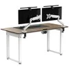 ULTRADESK UPLIFT Biurko 160x75 cm, 72-118 cm, balta ir-ruda