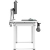 ULTRADESK UPLIFT Biurko 160x75 cm, 72-118 cm, balta ir-balta