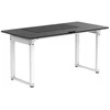 ULTRADESK UPLIFT Biurko 160X75 cm, 72-118 cm, baltai-juodas