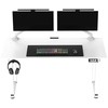 ULTRADESK UPLIFT Biurko 160x75 cm, 72-118 cm, balta ir-balta
