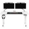 ULTRADESK UPLIFT Biurko 160x75 cm, 72-118 cm, balta ir-balta