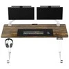 ULTRADESK UPLIFT Biurko 160x75 cm, 72-118 cm, balta ir-ruda