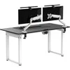 ULTRADESK UPLIFT Biurko 160X75 cm, 72-118 cm, baltai-juodas