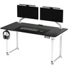 ULTRADESK UPLIFT Biurko 160X75 cm, 72-118 cm, baltai-juodas