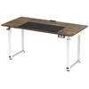 ULTRADESK UPLIFT Biurko 160x75 cm, 72-118 cm, balta ir-ruda