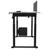 ULTRADESK UPLIFT Biurko 160x75 cm, 72-118 cm, juoda-balta