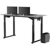 ULTRADESK UPLIFT Biurko 160x75 cm, 72-118 cm, juoda-balta