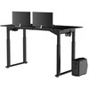 ULTRADESK UPLIFT Biurko 160X75 cm, 72-118 cm, juoda-juoda
