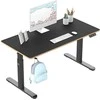 Ultradesk PULSAR juodas stalas su kuprinės laikikliu