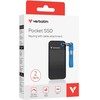 Kietasis diskas Blue SSD Zewnętrzny Verbatim Pocket SSD Juodas/Mėlyna, 32195, 2000GB, juoda, M.2, zawiera kabelis USB C, USB-C