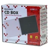 Box na 1 vnt. CD, permatomas, juoda tray, Logo, 10,4 mm, 5-pack, EOL