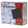 Box na 1 vnt. CD, permatomas, juoda tray, cienki, Logo, 5,2mm, 10-pack, EOL