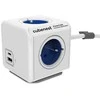 Cubenest – PowerCube, 1,5 m, išplėstinis USB PD 20 W A+C, mėlynas, POWERCUBE, 4 lizdai, USB A+C, maitinimo tiekimas 20 W